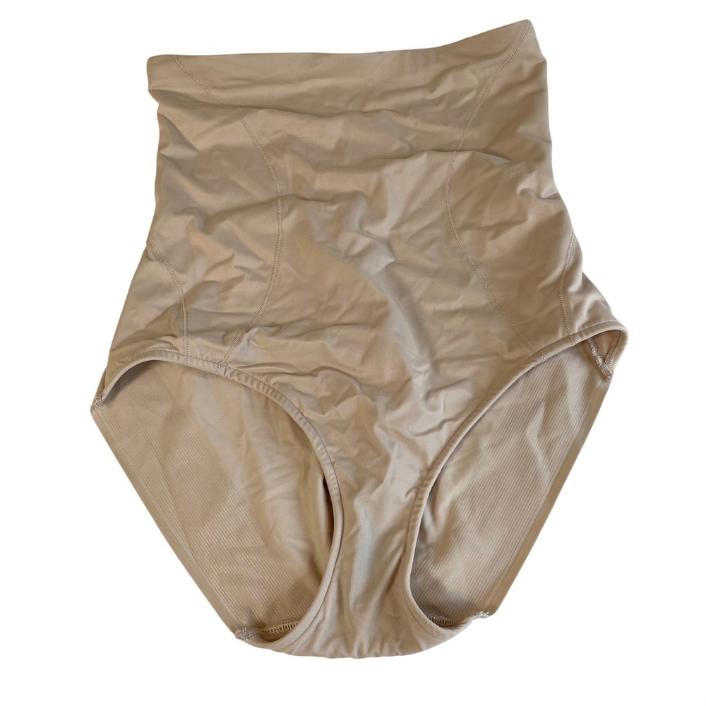 Naomi & Nicole 7925 High Waist Shapewear Brief Panty Nude Beige XL Firm Control